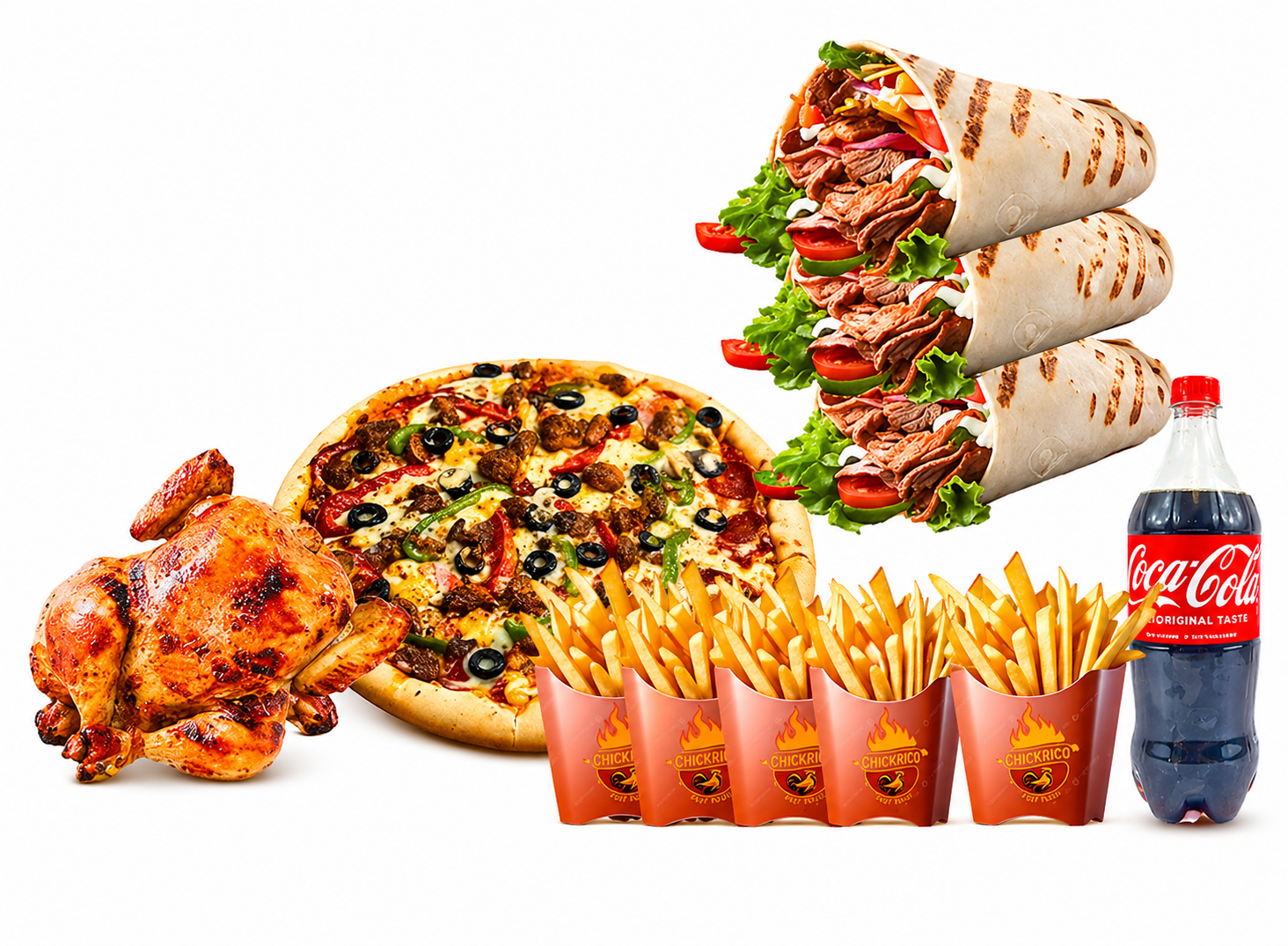 6 medium pizzas combo