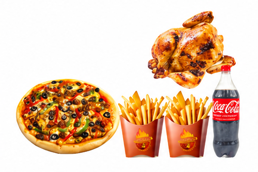 Pizza and Ast chicken